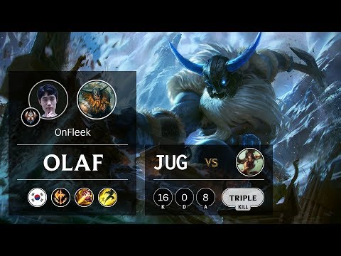Olaf Jungle vs Nidalee - KR Challenger Patch 9.21
