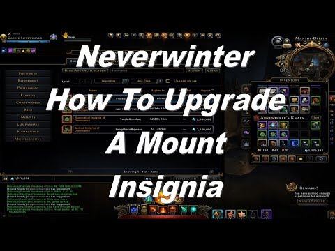 Neverwinter How To Upgrade Mount Insignia PC, XBox, PS4