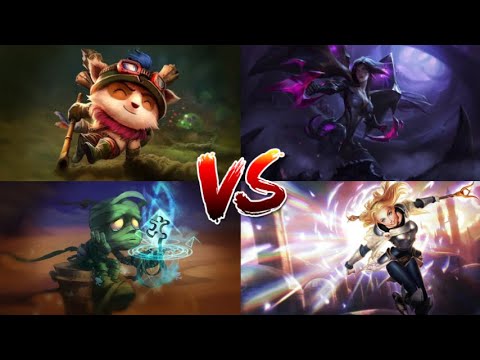 League Of Legends - Teemo and Amumu VS Kai'sa and Lux - Bot lane - Season 10.18