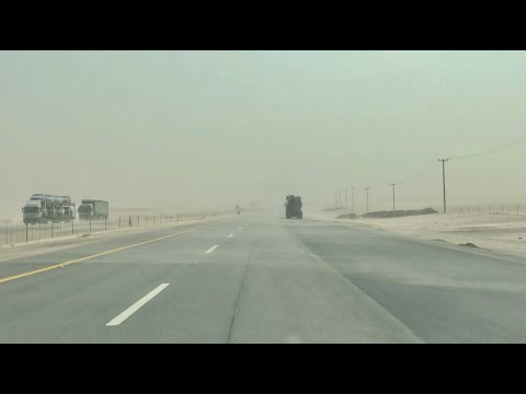 Saudi Arabia to Bahrain Under Heavy Sandstorm | Road Trip from Riyadh to Manama