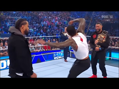 Jey Uso Surprisingly Attacks Roman Reigns (2/2) - WWE SmackDown 16 June  2023
