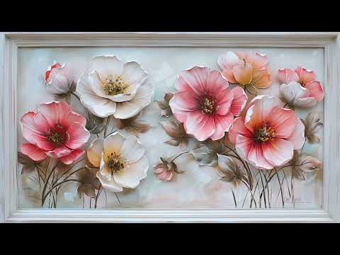 oil painting with white frame | for background ambient