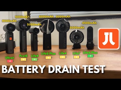BATTERY DRAIN TEST - All Jisulife Handheld Fans Tested!