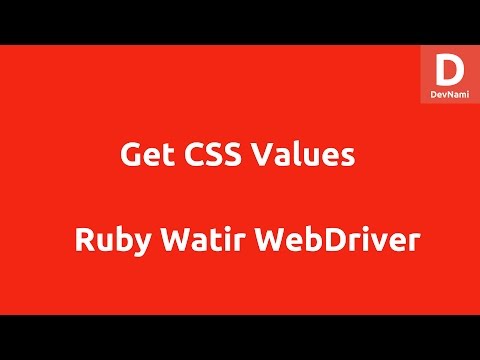 Get CSS Values Watir Webdriver