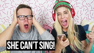 SINGING WITH NOISE CANCELLING HEADPHONES CHALLENGE HOLIDAY EDITION (HILARIOUS)