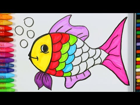 صفحات التلوين🌊 | صفحة تلوين الأسماك | كيفية رسم ولون السمك | لوحة الأسماك | تعلم التلوين