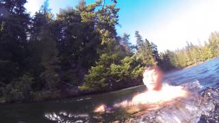 preview picture of video 'Loggers Lake, Whistler -  Tree Jump'