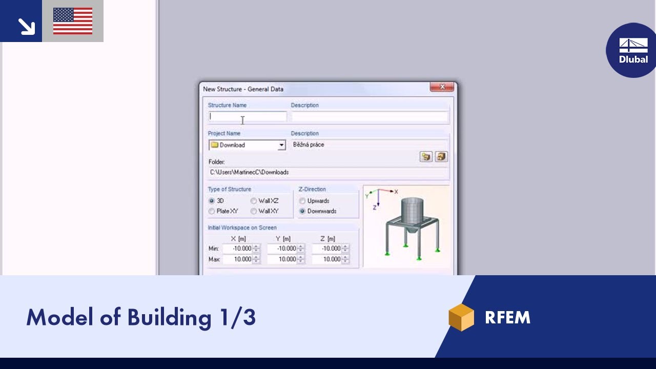 Dlubal RFEM - Model of Building 1/3