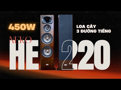 Trải nghiệm loa cây 3 đường tiếng Neko HE220 công suất 450W, phong cách tân cổ điển
