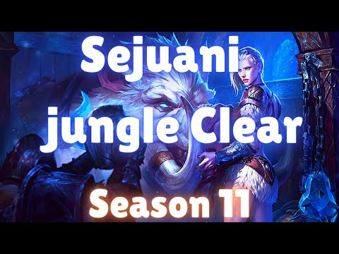 Sejuani jungle Clear | Season 11 | Sejuani jungle full clear (fastest route with runes) | Patch 11.5