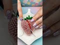 The Most Satisfying Beaded Strawberry Slice ️ Oddlysatisfying Shorts Satisfying Asmr Art