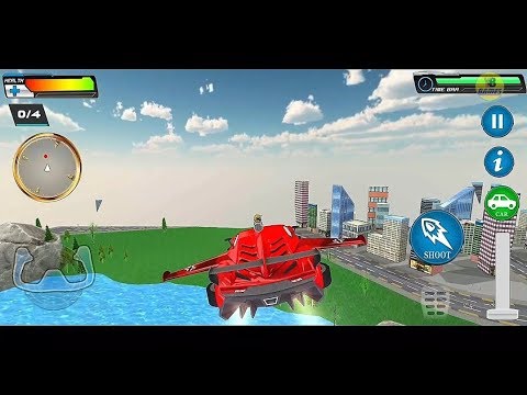 Flying Robot Car Transform: Robot Shooting Games Part2 - Android Gameplay FullHD