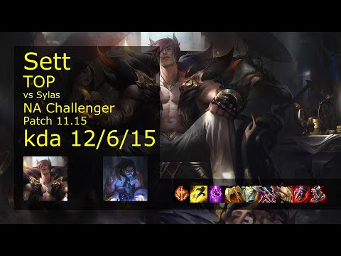 Sett Top vs Sylas - NA Challenger 12/6/15 Patch 11.15 Gameplay