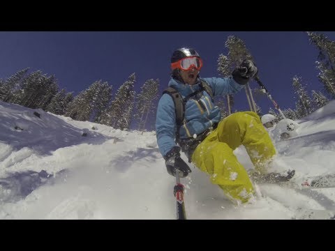 Diedamskopf, sunny freeride action, Christoph Specht, BZW, AT, FEB, 2013