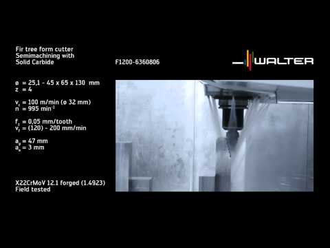 Walter Tools form finishing of turbine blade fir tree roots