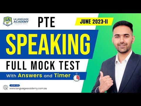 PTE Speaking | Full Mock Test with Answers | June 2023-II | LA Language academy PTE NAATI IELTS