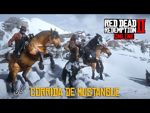 CORRIDA DE MUSTANGUE NA NEVE  - Red Dead ONLINE