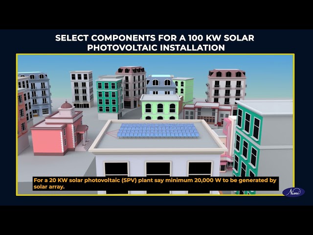 prepare bill of material for a 100 kw solar photovoltaic installation