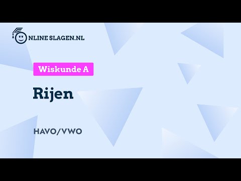 Rijen - Wiskunde A (Eindexamen vwo)