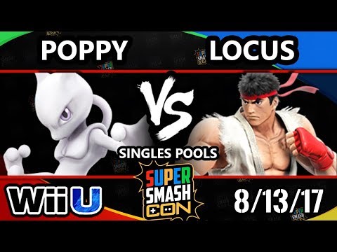 Smash Con 2017 Smash 4 - Poppy (Mewtwo) vs Locus (Ryu) Wii U Pools