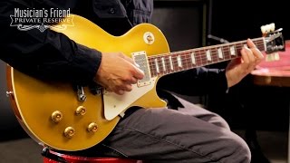 Video thumbnail for Gibson Custom Standard Historic 1957 Les Paul Goldtop Reissue VOS Electric Guitar by Musician's Friend
