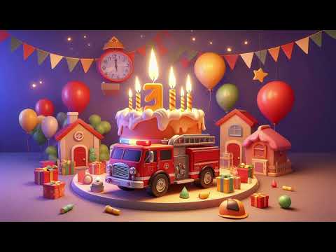 🚒🎂 Das Feuerwehrauto-Kuchen- und Kerzenlied! | Kinderreime & Kinderlieder 🎵 Geburtstagslied