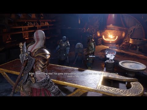 God of War Ragnarök SINDRI GIVES KRATOS SECRET WEAPON TO KILL GODS SCENE