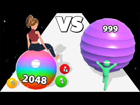 YOGA BOUNCE /vs GYM BALL RUN ✦ ASMR Gameplay Android iOS • Satisfying Gameplay Playthrough!