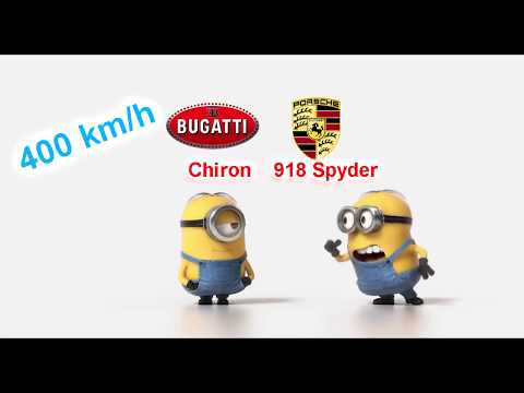 Bugatti Chrion vs Porsche 918 Spyder (400 km/h)