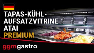 Vitrine à tapas réfrigérée PREMIUM PLUS avec éclairage LED - 1972x410mm - 8x GN 1/3