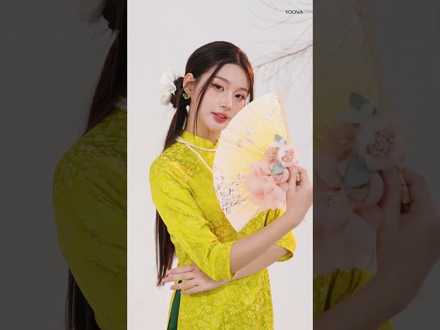 ND26B646- Bộ áo dài lụa tô châu họa tiết hoa mai
