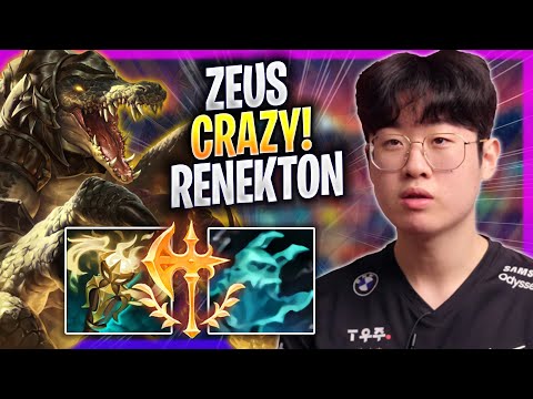 ZEUS TRIES NEW RENEKTON BUILD! - T1 Zeus Plays Renekton TOP vs Jax! | Season 2023