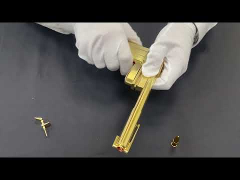 007 JAMES BOND 18CT GOLD PLATED 1:1 SCALE REPLICA OF FRANCISCO SCARAMANGA'S GOLDEN GUN