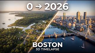 Timelapse of Boston 1600 to 2026 | History in 3D Animation