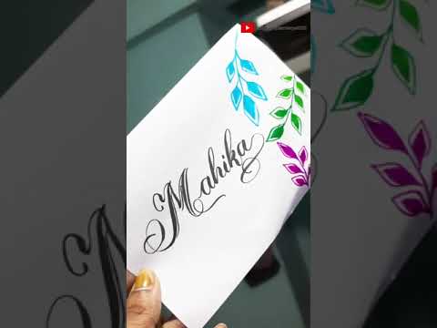 mahika name art #callygraphy #shortvideo #trending #youtubeshorts #viral