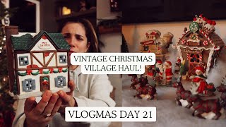 vintage christmas decor HAUL! making a christmas village & last minute chores | Vlogmas Day 21