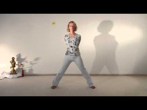 Kopfstand gegrätscht gestützt Yoga