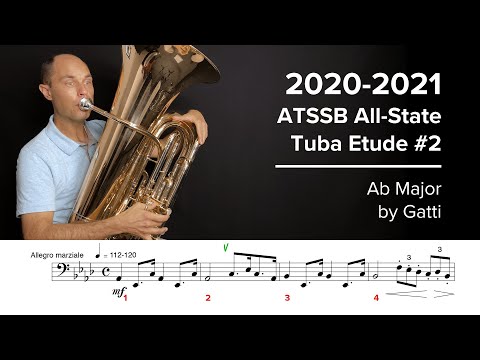 2020-2021 ATSSB All State Tuba Etude #2 - Ab Major by Gatti