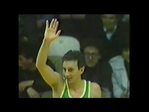 KORAC CUP: 1989 final - Partizan Belgrade vs Vismara Cantu (2nd leg, Divac 30 pts, Riva 36 pts)