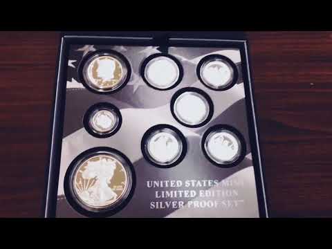 Unboxing 2017 S US Mint Silver Proof 8-Coin Limited Edition Set (w/Box and COA)