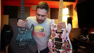 Schecter Exotic SVSS vs My Charvel San Dimas