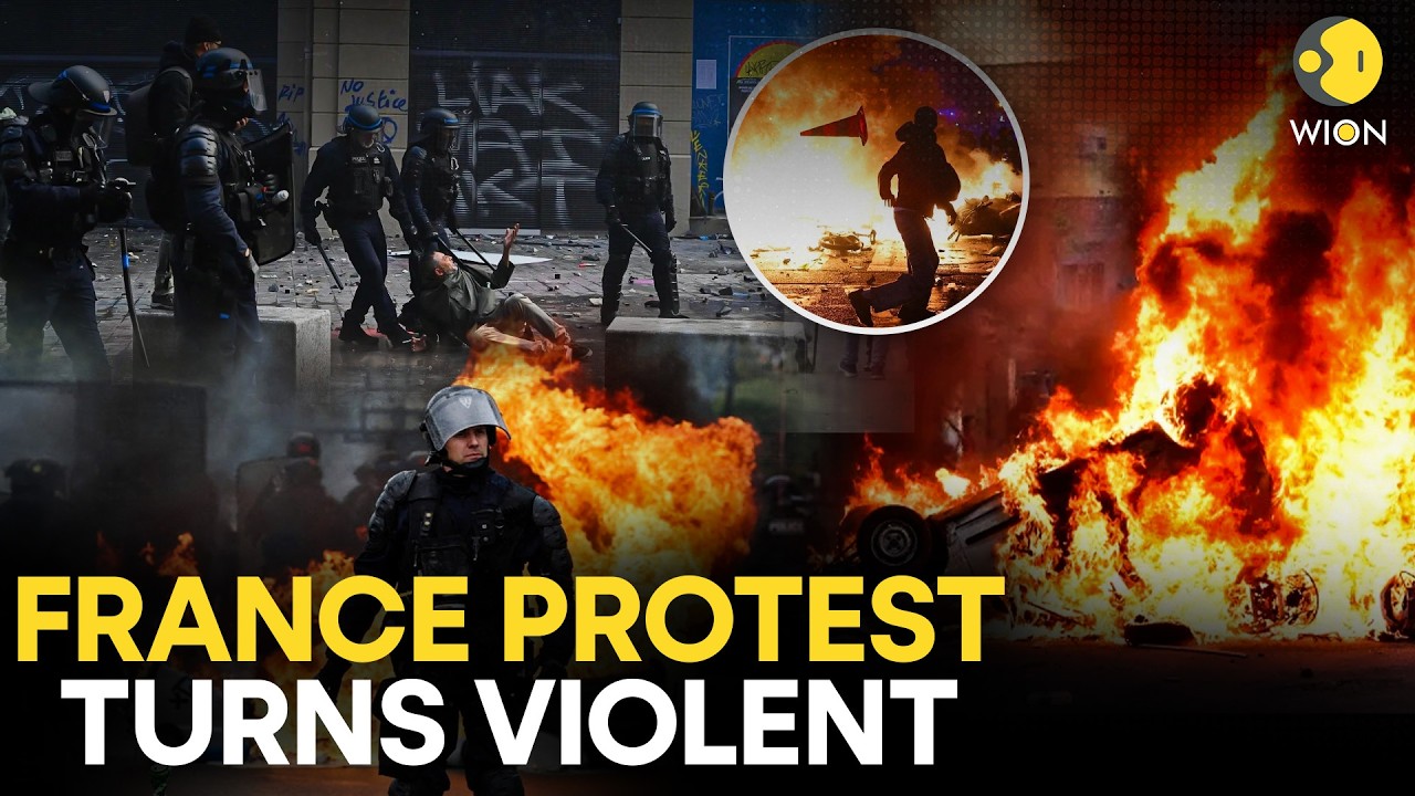France Protests LIVE: Historic Town Hall BURNED, Over 1,800 Arrested as Protests Turn Violent | WION