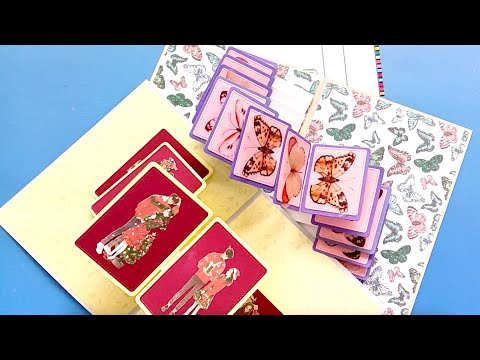Accordion pop up card tutorial | Mini album card- #Alinacutle #AlinaCraft #papercraft #amazon #temu