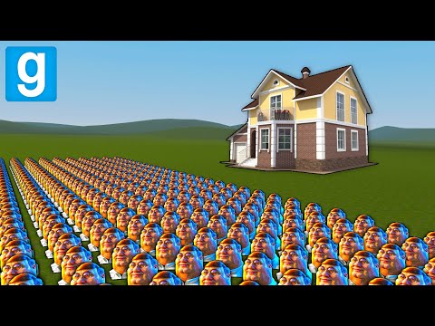 TERRIFYING PETER NPC VS HOUSES! - Garry's mod Sandbox