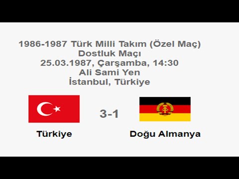 Turkey 3-1 East Germany [HD] 25.03.1987 - National Teams Friendly Match (Only 2nd and 3rd Goals)