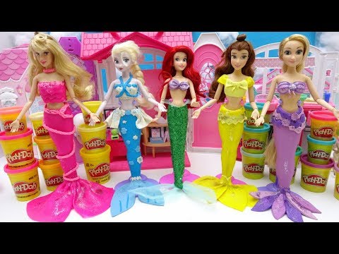 Princess Clay Mermaid Costume Dress UP Frozen Doll DIY, Crafts