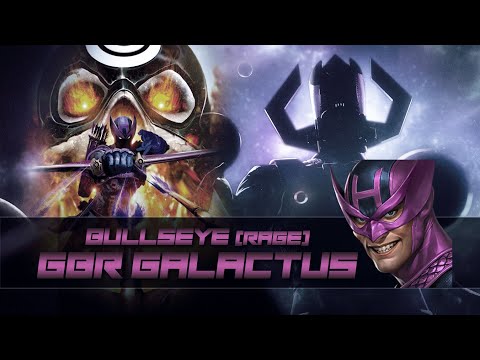 Bullseye vs GBR GALACTUS (Updated: Luna, DS, Namor, Mystique)【Rage】MARVEL Future Fight