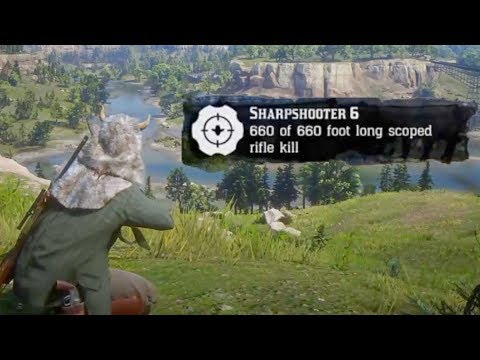 Sharpshooter 6 Challenge! RDR2 *NO BOUNTY* 660 feet KILL