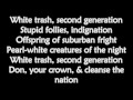 Bad Religion - White Trash (Second Generation) Lyrics