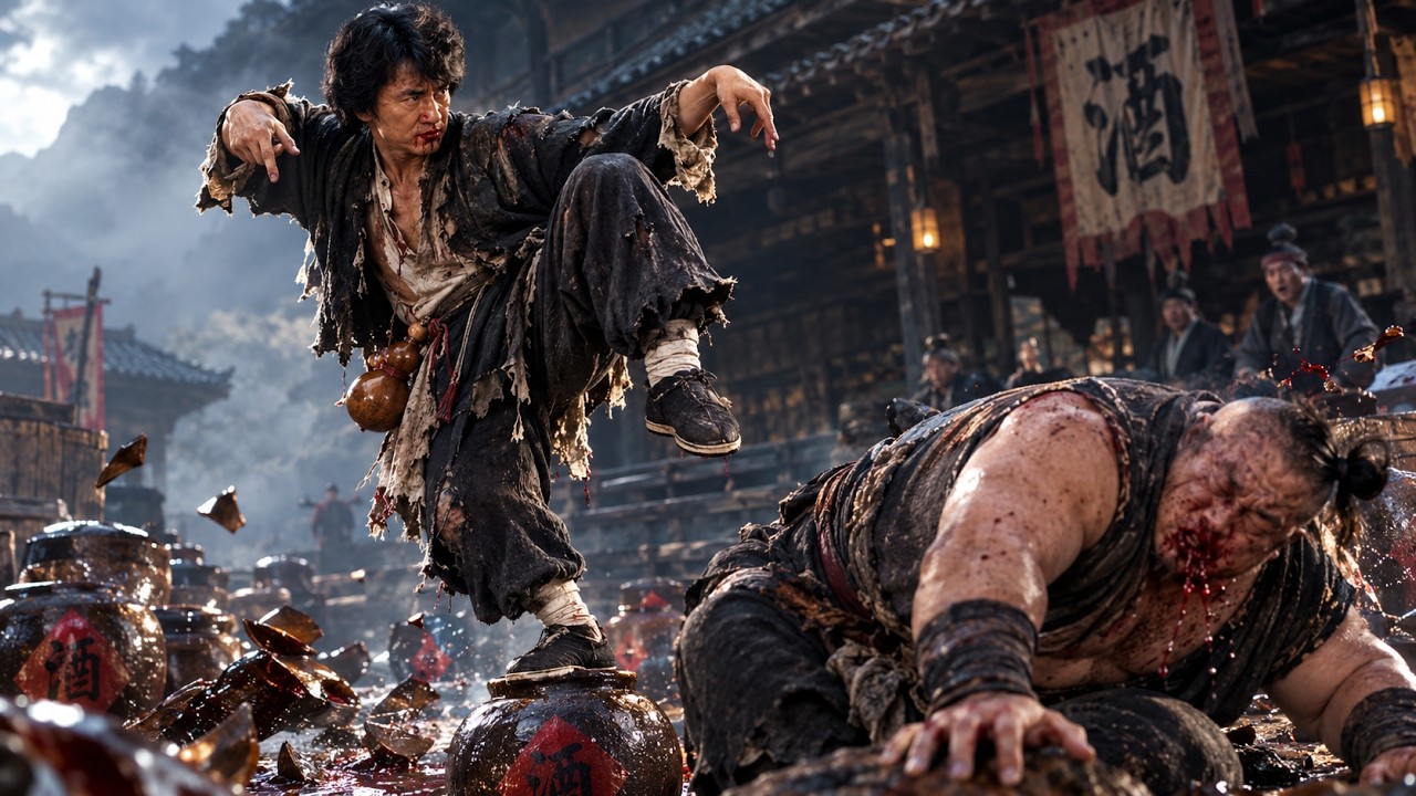 Mad Beggar Is Actually the Heir of Drunken Master, Defeating the Local Tyrant in Seconds!
